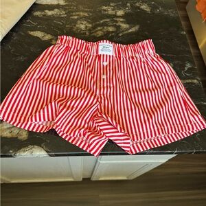 Red and White Striped Boxer Shorts